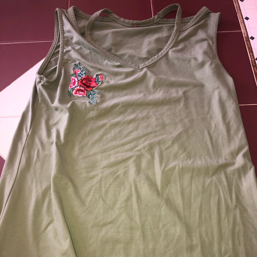 Poof!  Rose green muscle shirt. (L,XL)